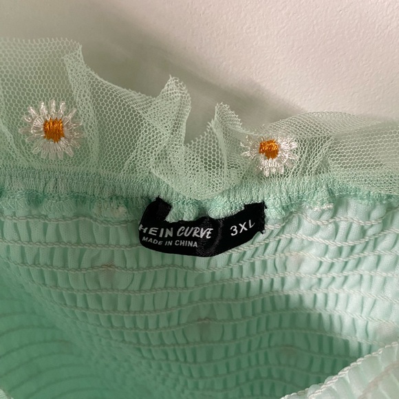 SHEIN Mint Green Daisy Dress - Picture 2 of 2